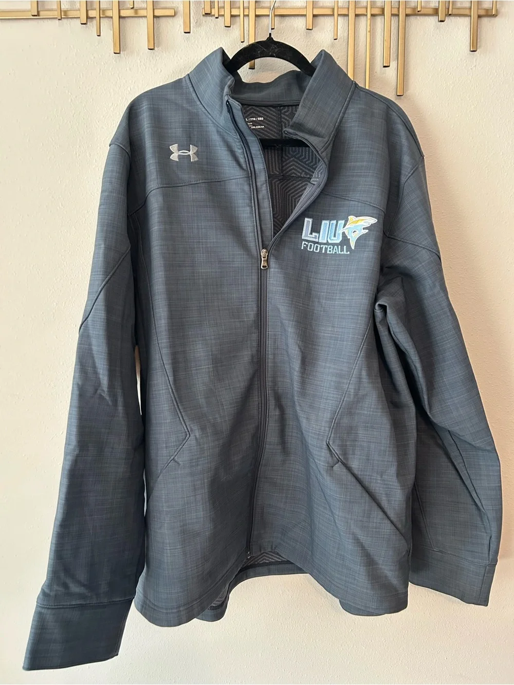 Under Armour LIU Gray Full-Zip Football Winter Jacket